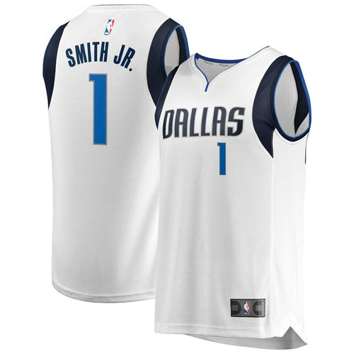 1-Dennis Smith Dallas Mavericks Jersey – Association Edition – White