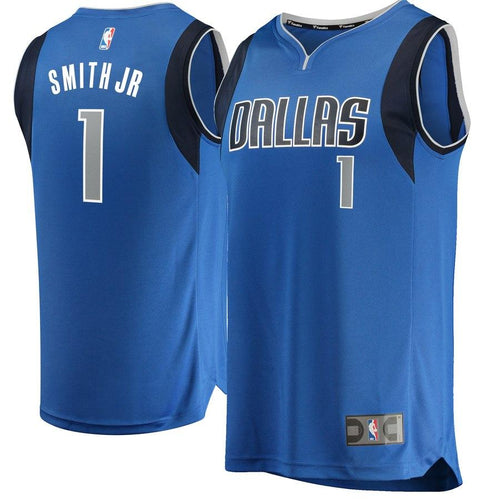 1-Dennis Smith Dallas Mavericks  Jersey Blue - Icon Edition