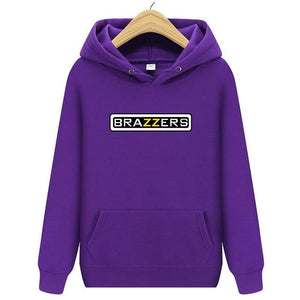 suprem Brazzers Long Sleeve Solid Color Hooded
